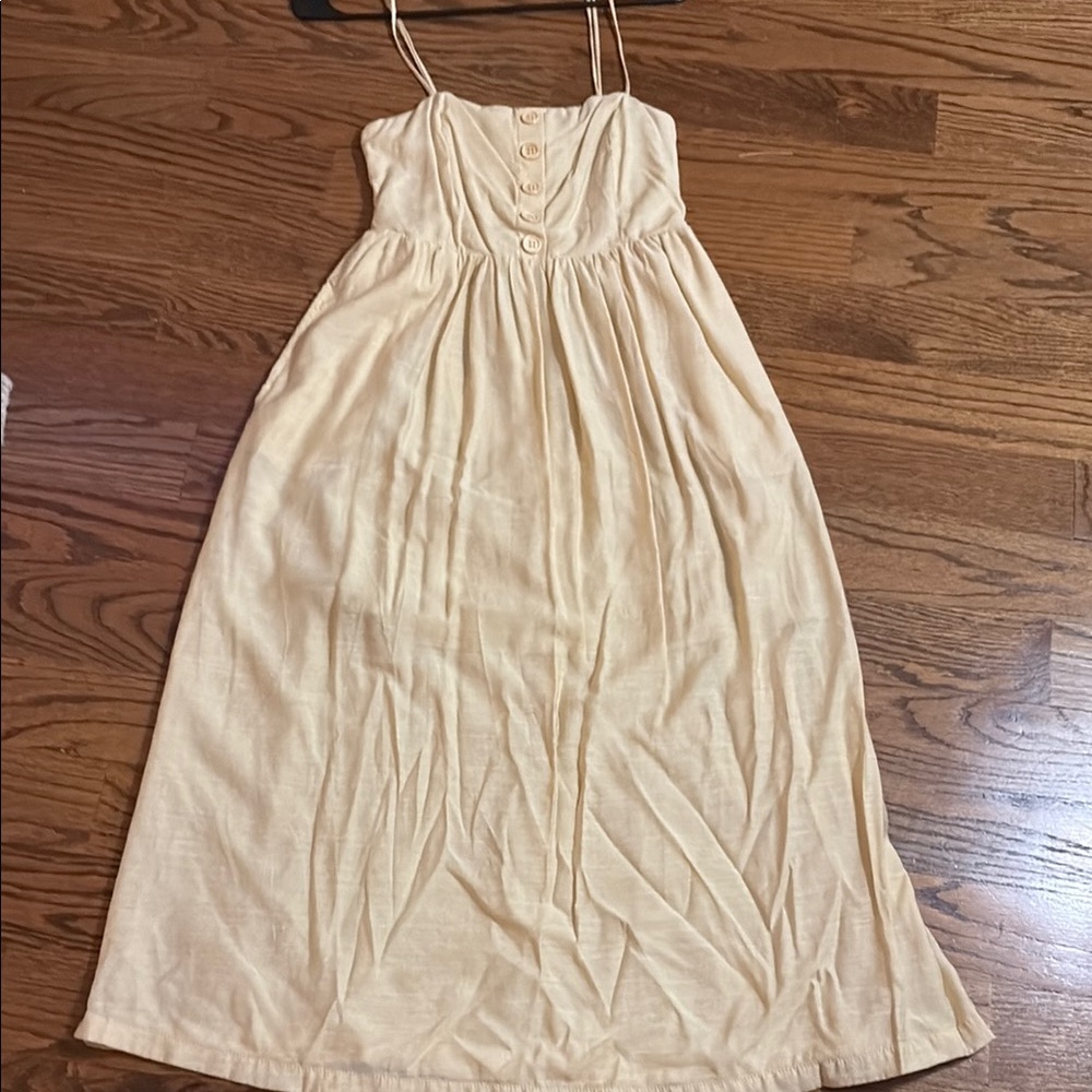 Pink Lily Cream Midi Dress